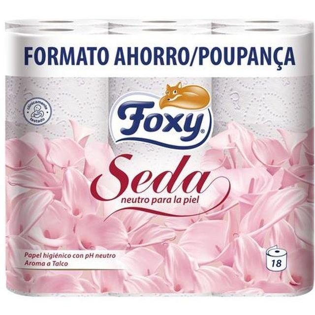 Higiénico seda ph neutro foxy, paquete 18 rollos