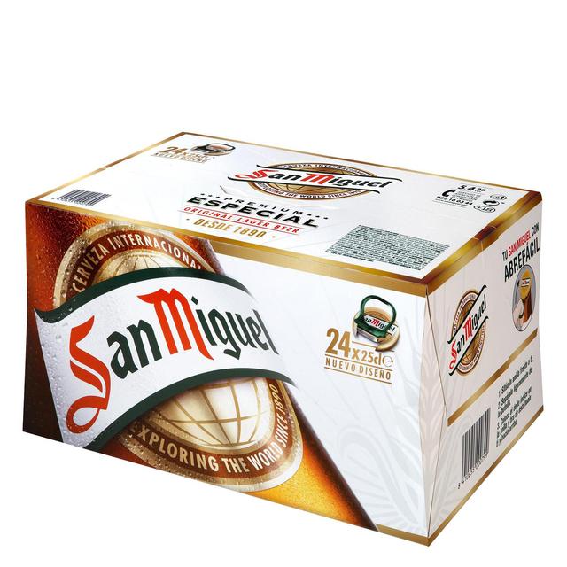 Cerveza San Miguel especial Lager pack de 24 botellas de 25 cl