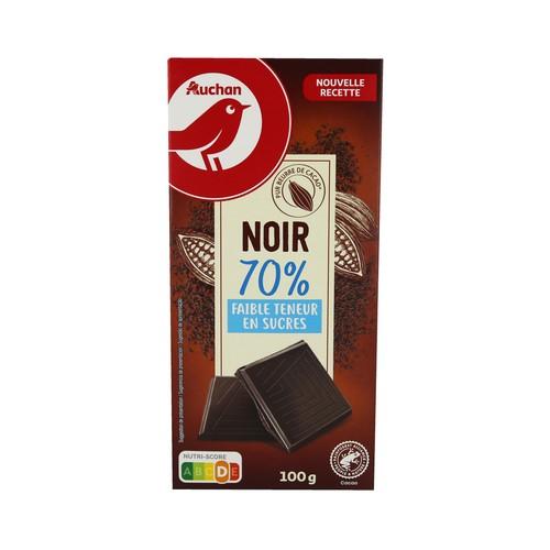 PRODUCTO ALCAMPO Chocolate negro (70%) sin azúcares añadidos tableta de 100 g