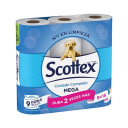 SCOTTEX Papel higiénico Mega 9 rollos