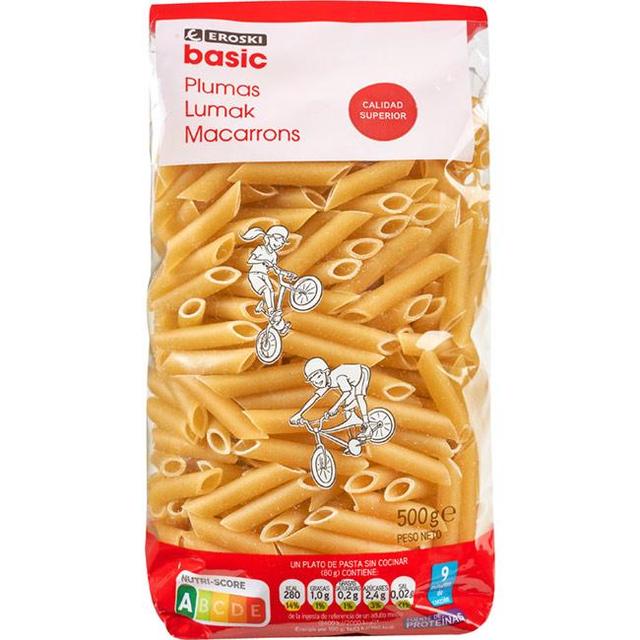 Macarrones eroski basic, paquete 500 g