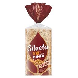 Pan SILUETA integral 8 cereales sin corteza 450 g