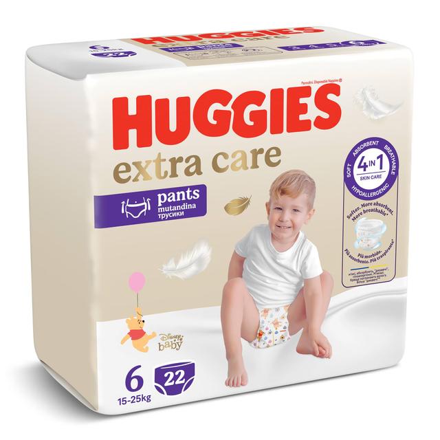 Pañales pants extra care 15-25 kgs talla 6 Huggies bolsa 22 unidades