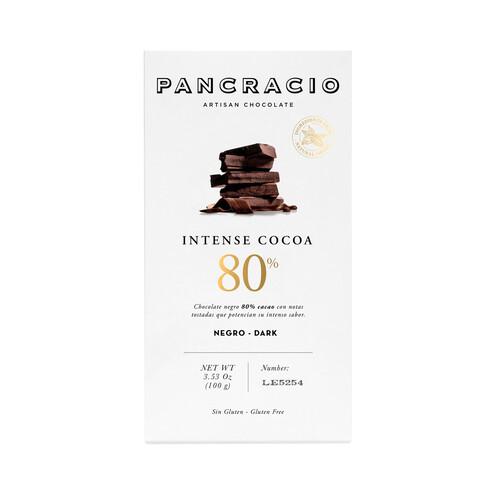 PANCRACIO Chocolate negro intenso 80 %  100 g