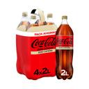 Coca Cola zero azúcar zero cafeina pack 4 botellas 2 l