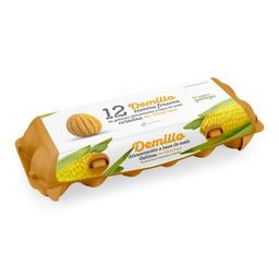 Huevos de gallinas alimentadas con maíz suelo DEMILLO 12 unidades (LIBRES DE JAULA)