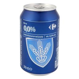 Cerveza 0,0% alcohol Carrefour lata 33 cl