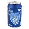 Cerveza 0,0% alcohol Carrefour lata 33 cl