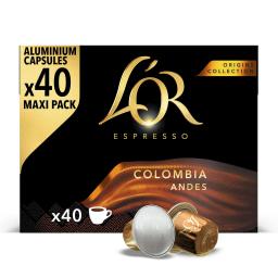 Café Colombia en cápsulas L'or Espresso compatible con Nespresso 40 unidades de 5,2 g