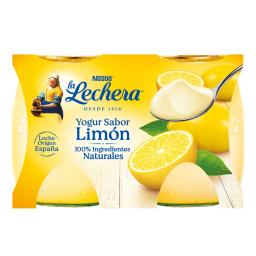 Yogur sabor limón Nestlé La Lechera sin gluten pack de 2 unidades de 125 g