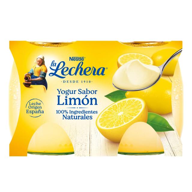 Yogur sabor limón Nestlé La Lechera sin gluten pack de 2 unidades de 125 g