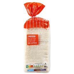 Pan de molde sin corteza eroski, paquete 450 g