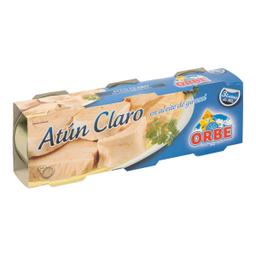 Atún claro en aceite de girasol Orbe pack 3