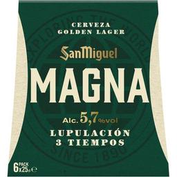 Cerveza magna san miguel, pack botellín 6x25 cl