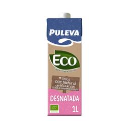 PULEVA Leche desnatada de vacas con alimentación ecológica Eco 1 l