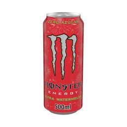 MONSTER Ultra watermelon Bebida energética sin azúcar con sabor a sandía lata de 50 cl