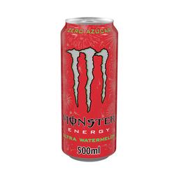 MONSTER Ultra watermelon Bebida energética sin azúcar con sabor a sandía lata de 50 cl