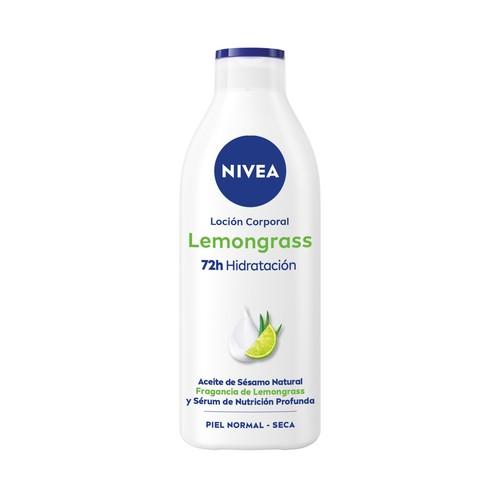NIVEA Loción corporal (body milk) hidratante con aroma a lemongrass, para pieles normales a secas 400 ml