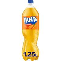 Refresco de naranja con gas fanta, botella 1,25 litros