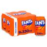 Refresco de naranja Fanta lata 9 x 33 cl