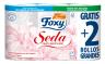 Papel higiénico Foxy 4+2 rollos seda con pH neutro para la piel y aroma a talco