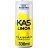 Refresco de limón sin azúcar añadido kas, lata 33 cl