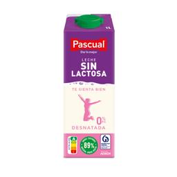 Leche desnatada Pascual sin lactosa brik 1 l