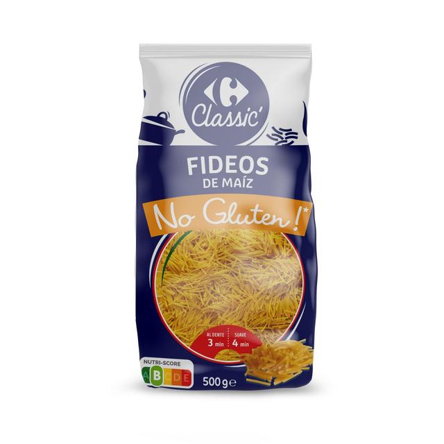 Fideos de maíz No gluten Carrefour sin gluten 500 g