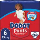 Pants bebé seco jumbo 10+ kg talla 6 dodot, paquete 48 uds