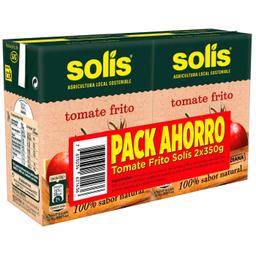 Tomate frito solís, pack 2x350 g