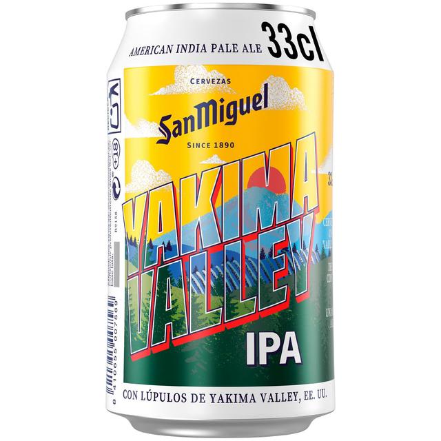 Cerveza San Miguel Yakima Valley tipo IPA lata 33 cl