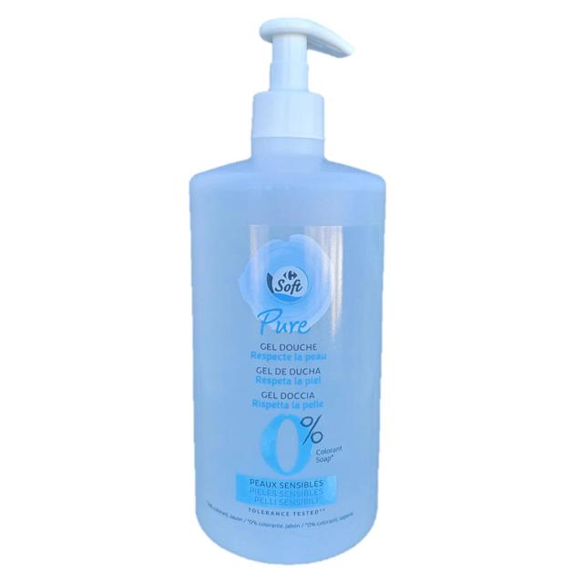 Gel de ducha pieles sensibles 0% Carrefour Soft 750 ml