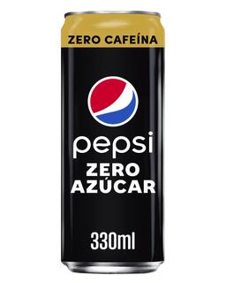 Refresco cola Pepsi zero lata 33cl sin cafeína