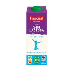 Leche semidesnatada Pascual sin lactosa brik 1 l