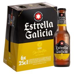Cerveza Estrella Galicia sin gluten pack de 6 botellas de 25 cl