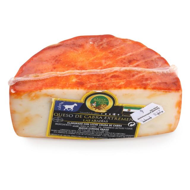 Queso de cabra curado graso corteza al pimentón Quesos Tradicionales de España 450 g aprox