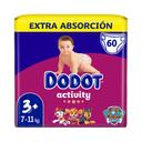DODOT Activity Pañales talla 3+ (7-11 kg) 60 uds