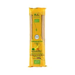 ECOLECERA Pasta Espaguetis ecológicos, pasta compuesta integral de calidad superior ECOLECERA 500 g