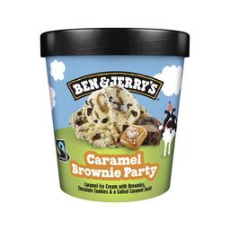 BEN & JERRY'S Tarrina de helado de caramelo, con torcitos de brownie y galletas de chocolate caramel brownie party 465 ml