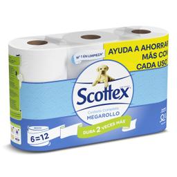 Papel higiénico megarrollo Scottex bolsa 6 unidades