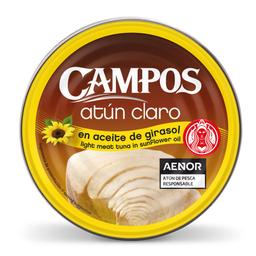 Atún claro en aceite girasol CAMPOS 160 g pn