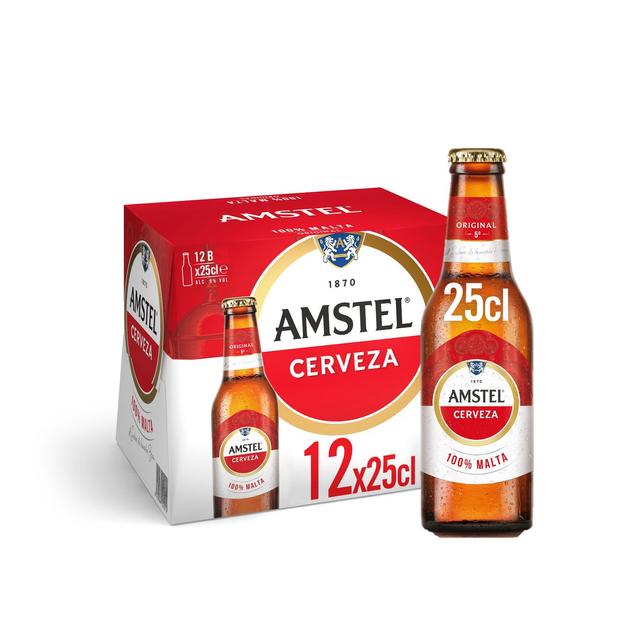Cerveza Amstel 100% Malta pack 12 botellas 25 cl