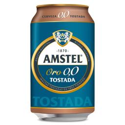 Cerveza tostada 0,0% alcohol Amstel Oro lata 33 cl