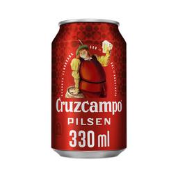 CRUZCAMPO Cerveza rubia tipo larger, estilo pilsen lata 33 cl