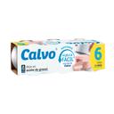 CALVO Atún claro en aceite de girasol lata de 52 g. pack de 6 uds