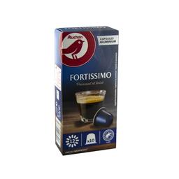 PRODUCTO ALCAMPO Café en cápsulas Fortissimo I12, 10 uds