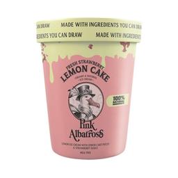PINK ALBATROS Tarrina de helado de limón y coco, con trocitos de bizcocho de limón 480 ml