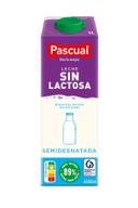 Leche semidesnatada sin lactosa Pascual brik 1 l