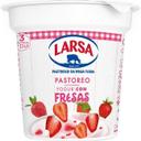 Yogur con fresas larsa, tarrina 125 g