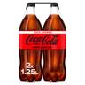 Refresco cola Coca-Cola Zero 1,25l pack 2 